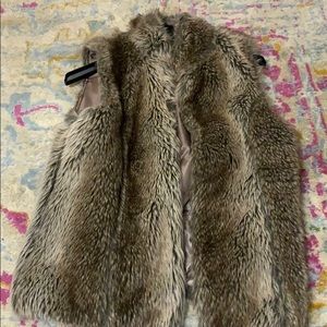 Vintage Havana faux fur vest